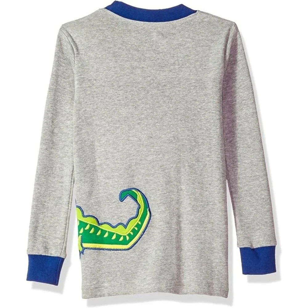 Sara's Prints Kids' Big Cotton Long John Pajamas, Dragon-SGND, 8- NWT- New with
